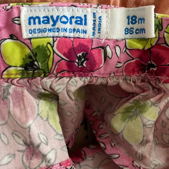 Girls MAYORAL Floral Dress with Matching Headband Size 18M - Picture 5 of 5